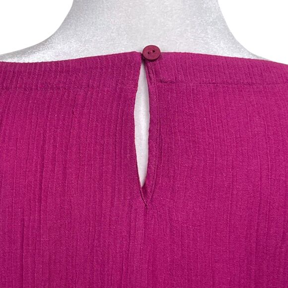 NWT Soft Surroundings Oceo Gauze Tunic Top Size 3X Fiery Fuchsia Pink - Picture 11 of 16